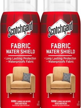 NEW 3M Scotchgard Fabric Water Shield, Water Repellent Spray (Pack of 2)